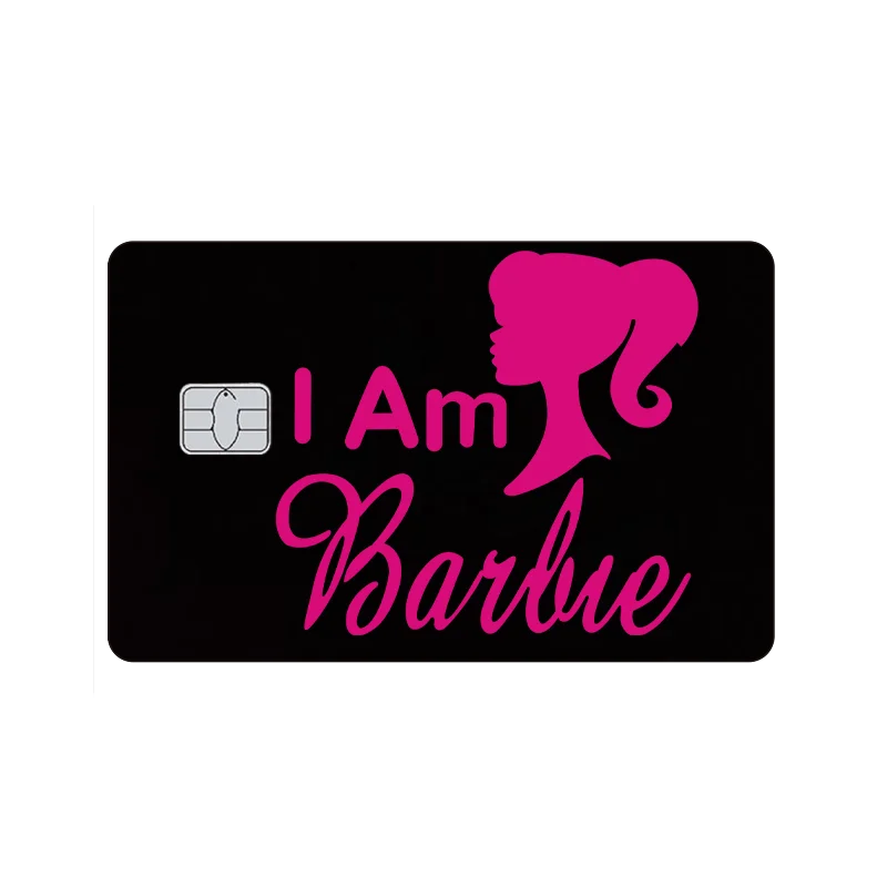 New Barbie Debit Credit Card Skin Film Cover for Transportation Keys Rice Bus Cards Diy PVC Ultra-thin Personalized Stickers Toy