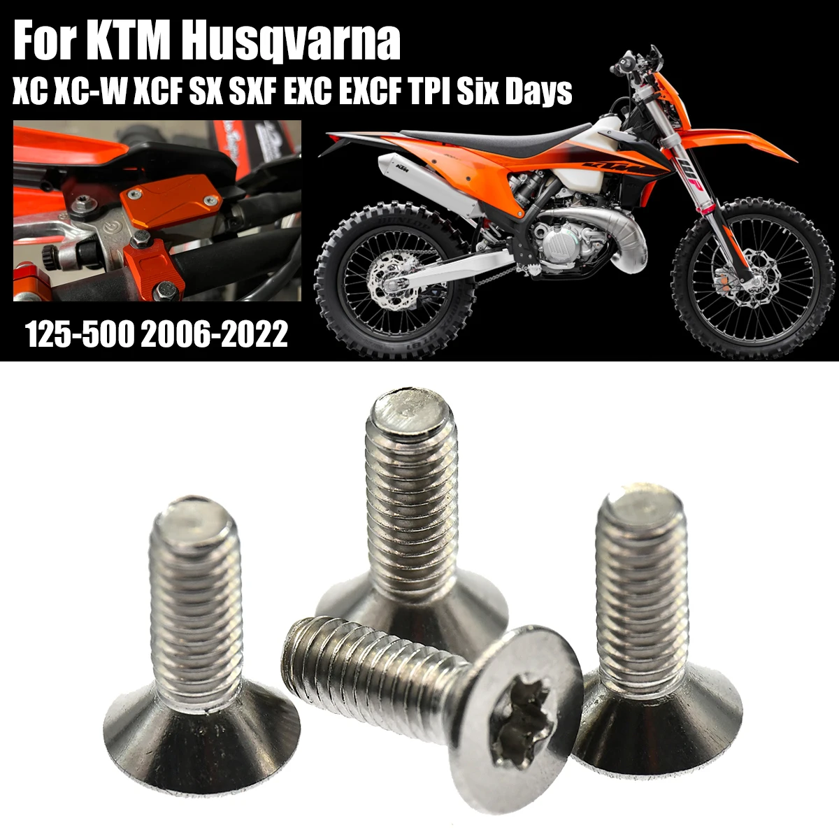 

Motorcycle Brake Clutch Reservoir Cap Cover Screw Bolt For KTM 125-530 SX/SXF/XC/XC-F/EXC/EXC-F/XCW/XCF Beta RR 2T RR-RS 4T