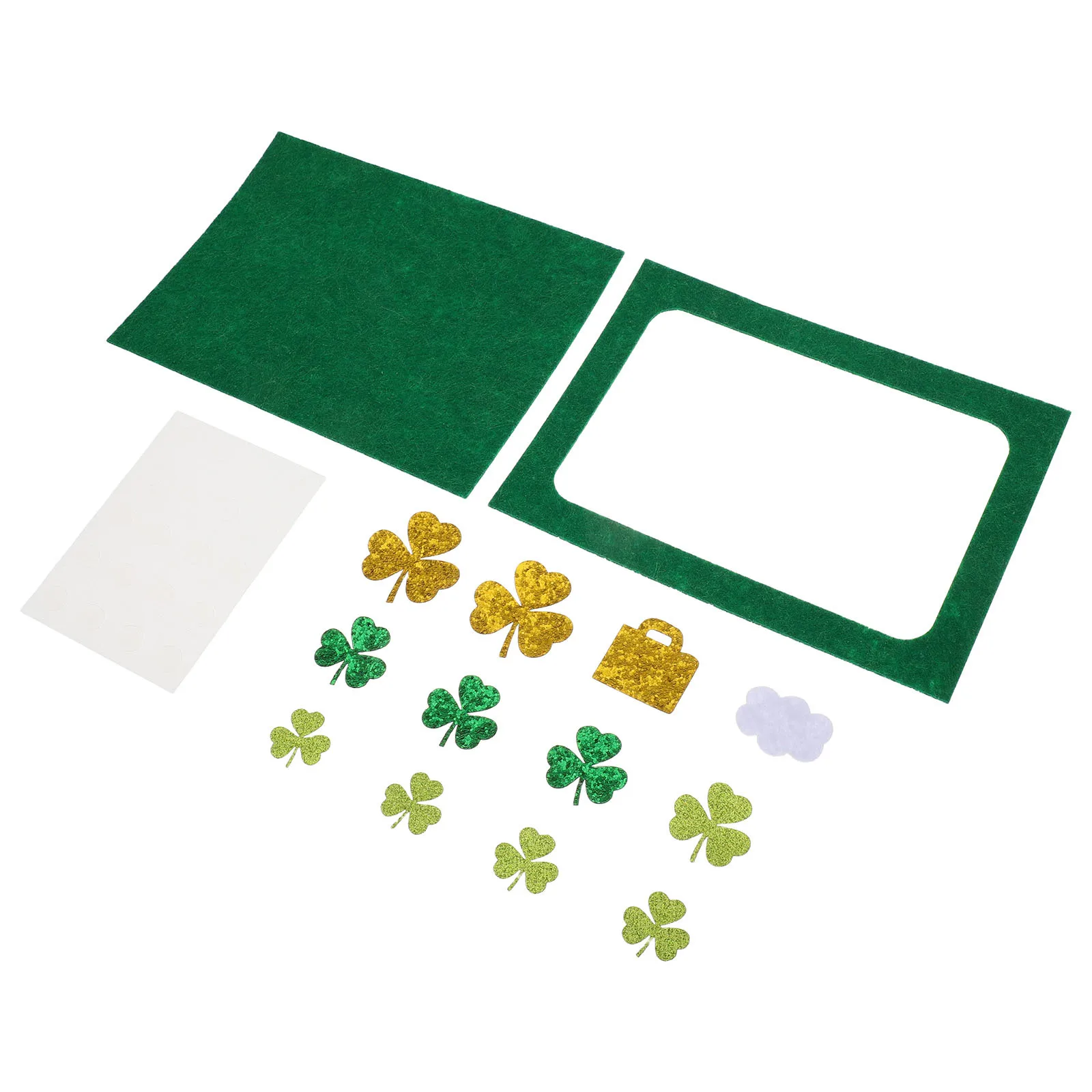

1Set St Patrick's Day DIY Felt Photo Frame Shamrock Collage Creative Craft Home Decoration St Patricks Day Decorations
