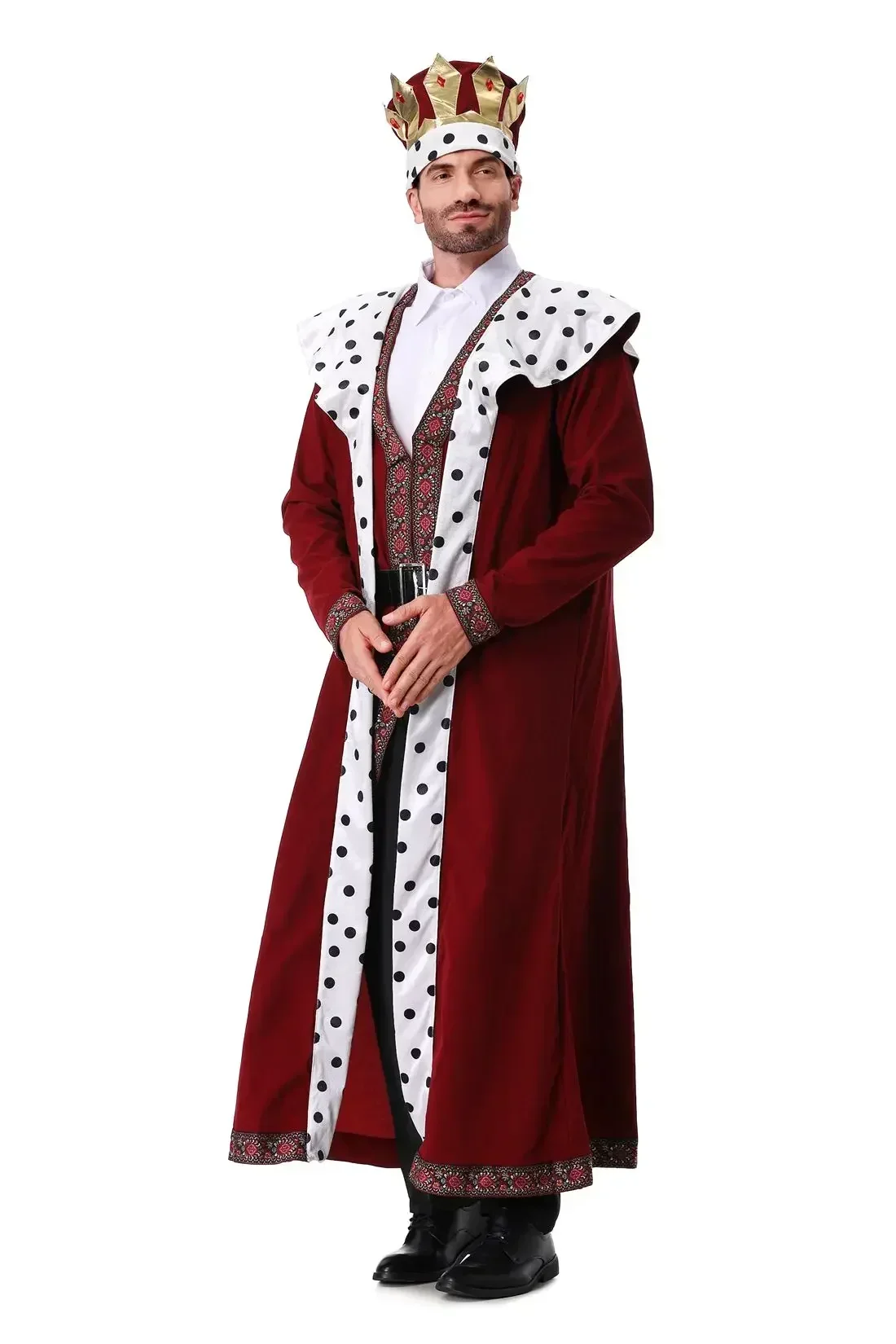 Adult Medieval King Arthur Costume Halloween Carnival Royal King Court Dress Cosplay Theme Party Fantasy Costumes