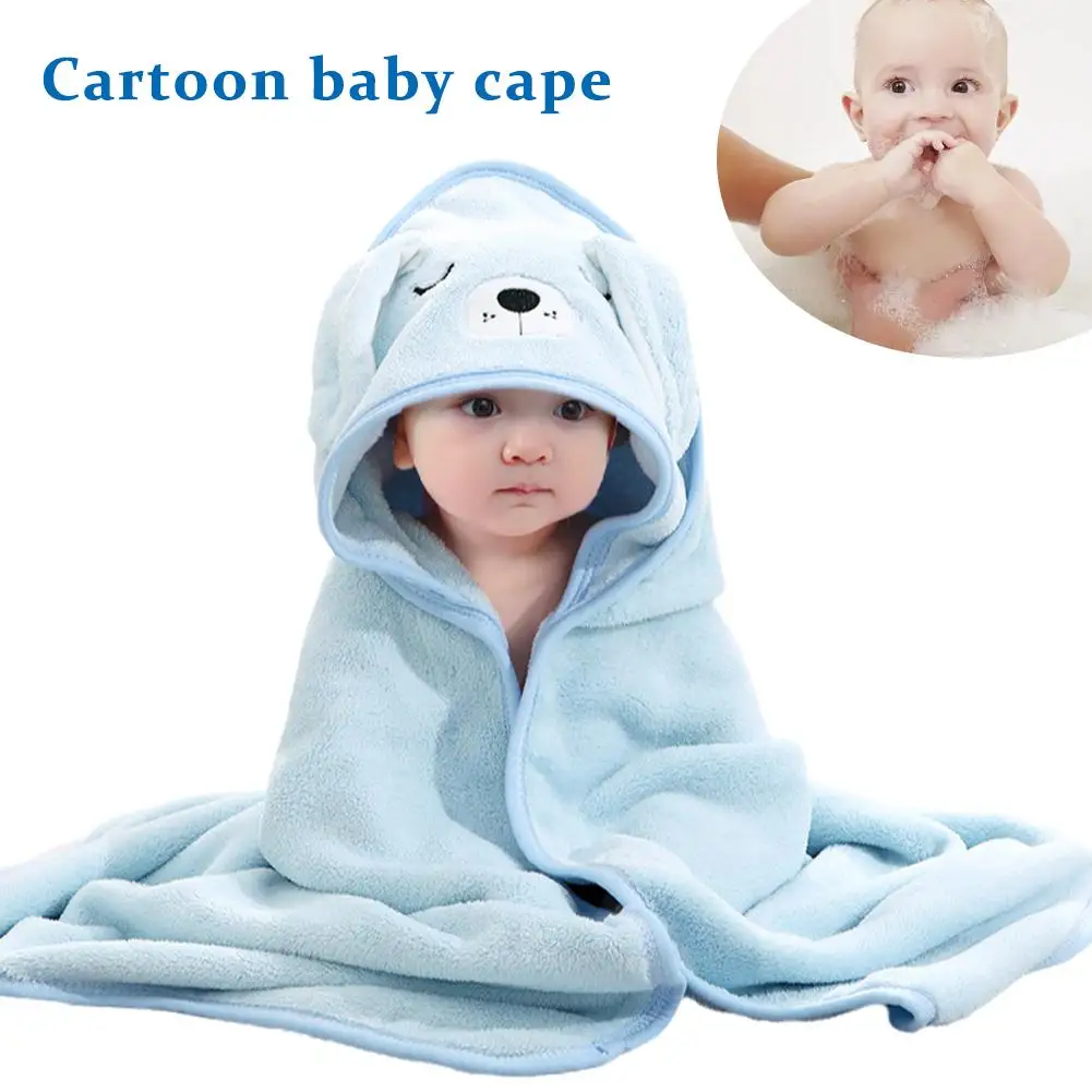 Cartoon Animal Baby Bath Towel Absorbent Fast Drying Without Linting Fluffy Soft Best For Little Baby Winter Children's Bat U4i8