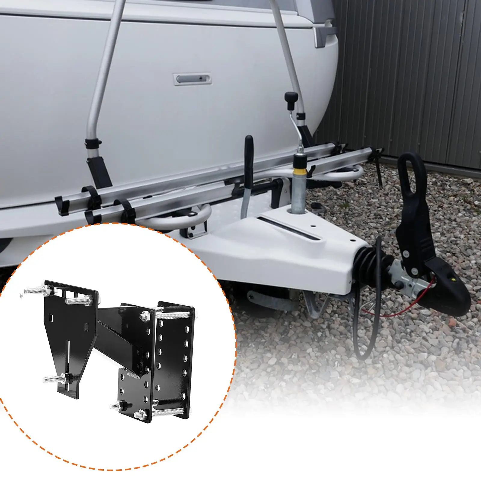 

Spare Tire Mount Steel Holder Winch Bracket for Trailer RV Boat 4x4 Tire Support Solution