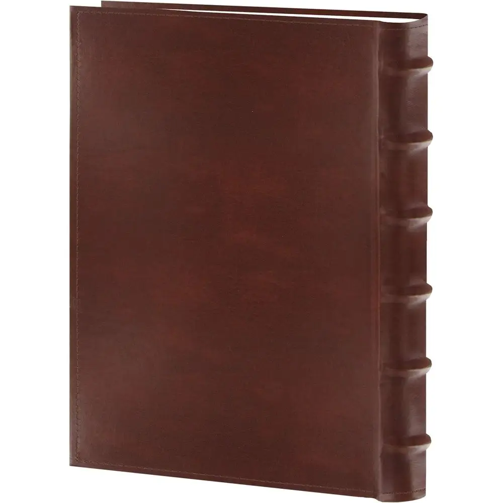 Brown Leather-bound 300-Page 4x6 Bi-Directional Photo Album, Pack of 1