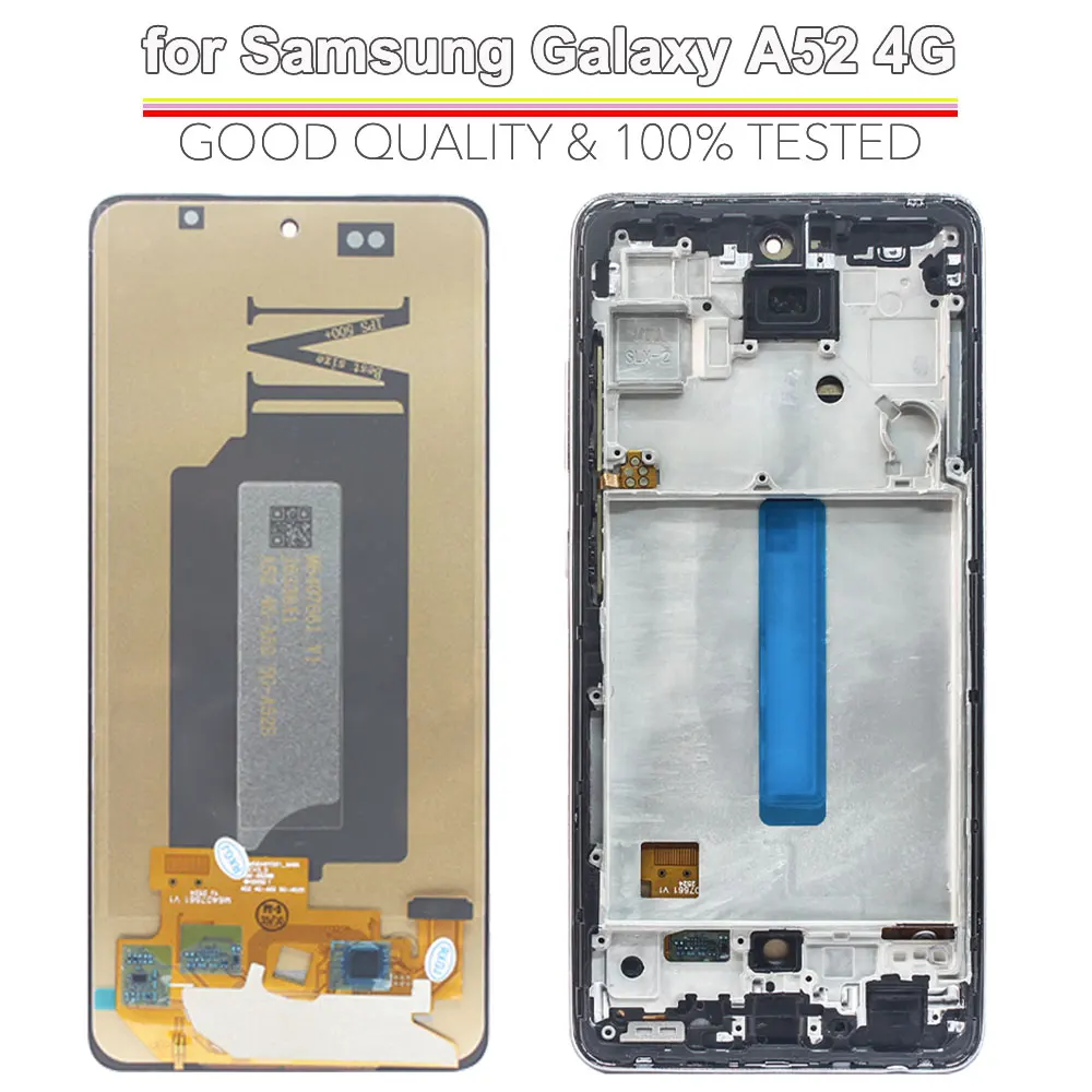 6.5'' LCD for Samsung Galaxy A52 4G LCD Display Touch Screen Digitizer Assembly for Samsung A52 4G A525 Phone Screen Replacement