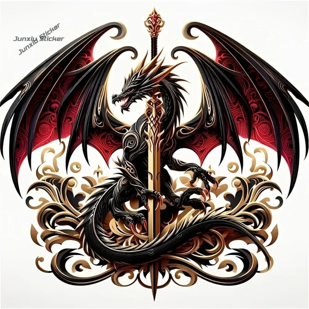 

Sword and Dragon Vinyl Sticker for Cars, Laptops, Water Bottles, Trucks, Cellphones, Motorcycles, Windows, Walls and Cups