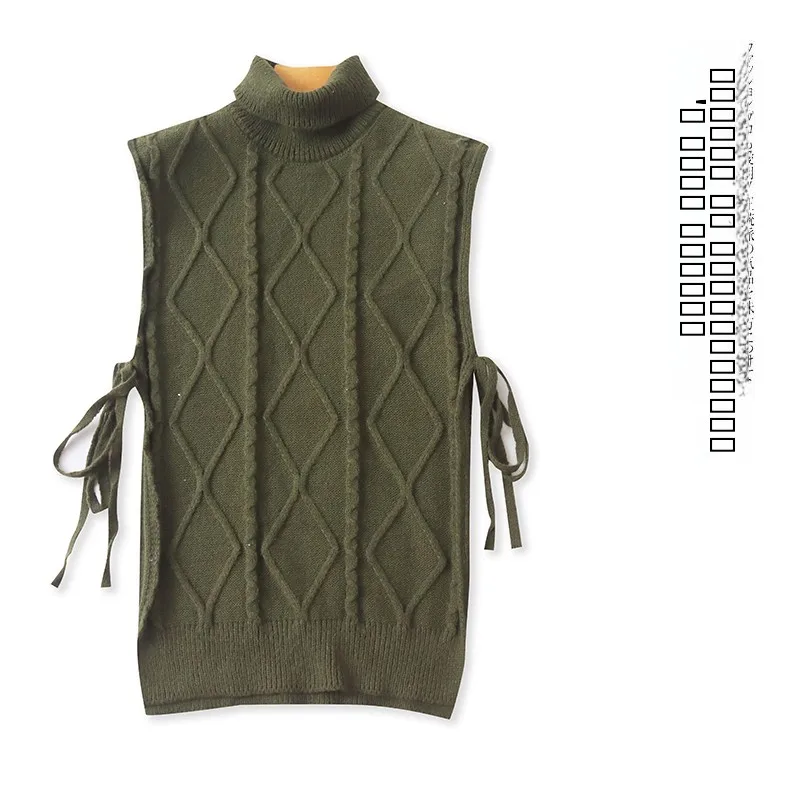 

Высокий трикотаж Tie-Detail Svel, весна-осень, новый женский модный жилет с разрезом, прямая трубка, другой материал