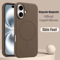 16ProMax Official Original for Magsafe Liquid Silicone Case for iPhone 15 14 13 12 11 Pro Max 16 Plus Luxury Magnetic Soft Cover