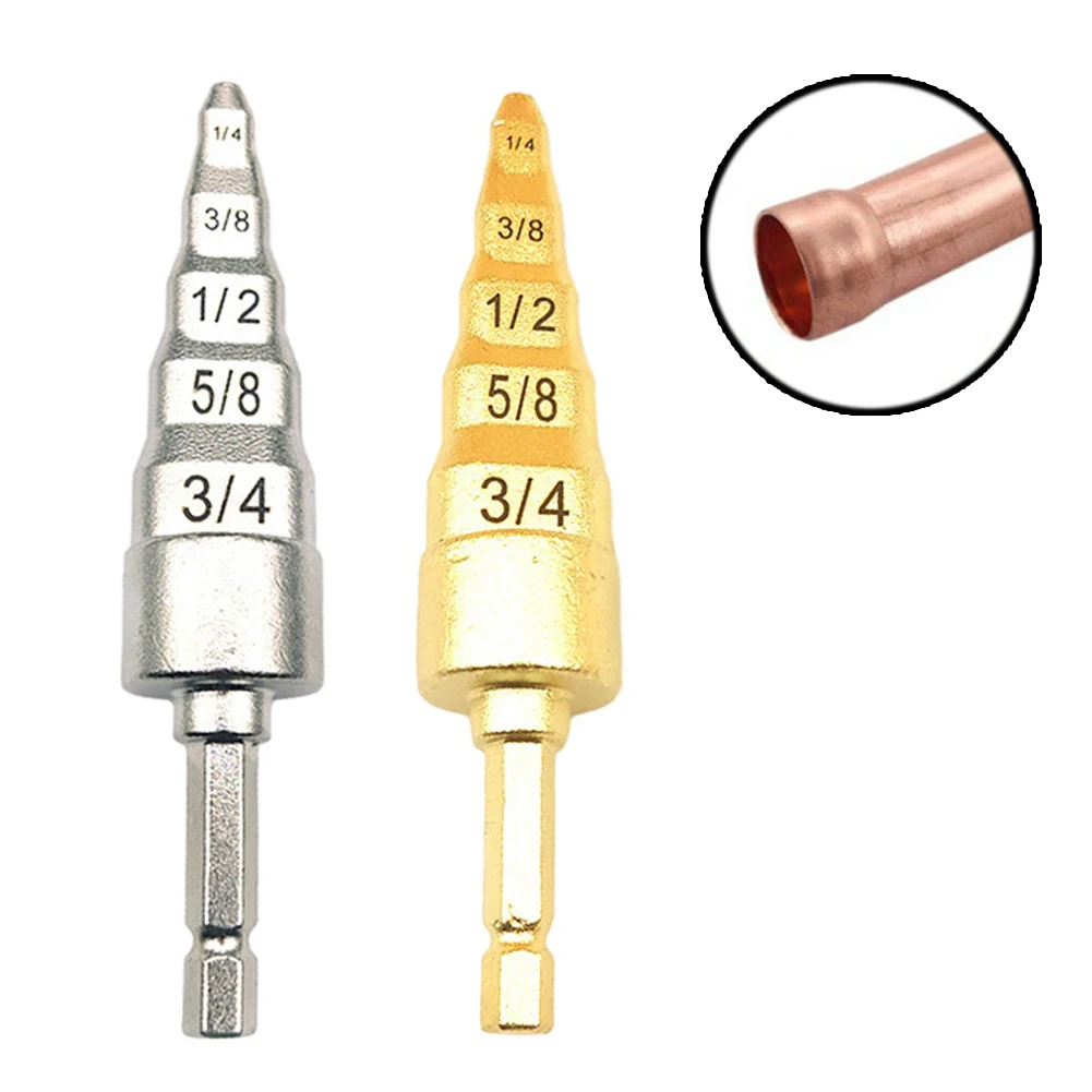 For HVAC Repair 5 In 1 Repair Tool Copper Pipe Expander 1/4 Inch Drill Bit 3/4 Inch Drill Bit 3/8 Inch Drill Bit