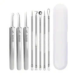 1/8Pcs PcCell Pimples Blackhead Remover Clip Ultra-fine Tweezers Black Dots Blackhead Extractor Acne Needle Facial Cleaner Skin