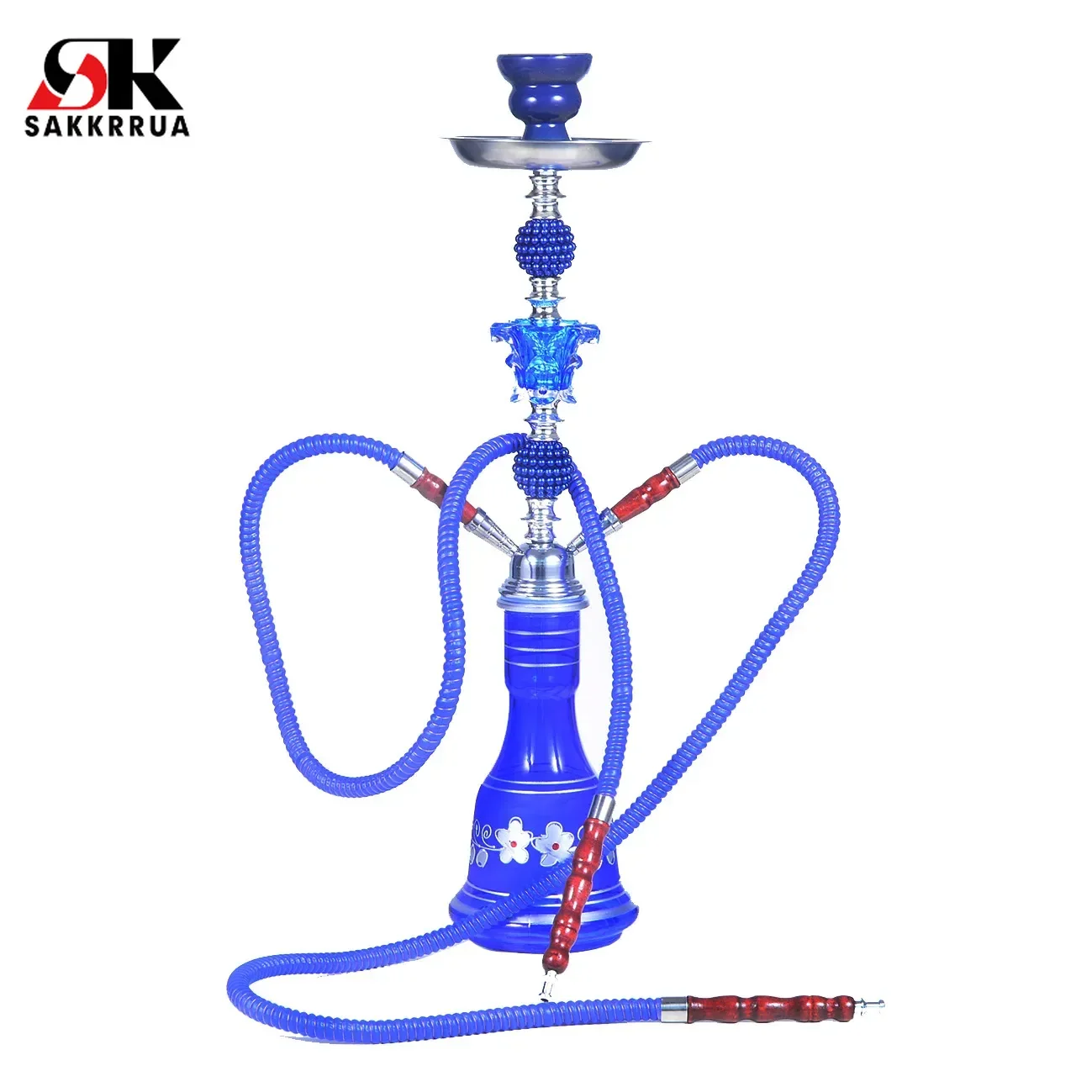 

Double Hose Glass Hookah Shisha Pipe, Arabic Hookah Shisha Accessory, 1 Set