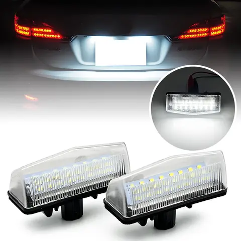 Éclairage de plaque d'immatriculation LED blanc, 2 pièces, pour Lexus CT200h NX200T NX300H RX200T IS300 Sportcorss Toyota C-HR Prius Venza Matrix RAV4