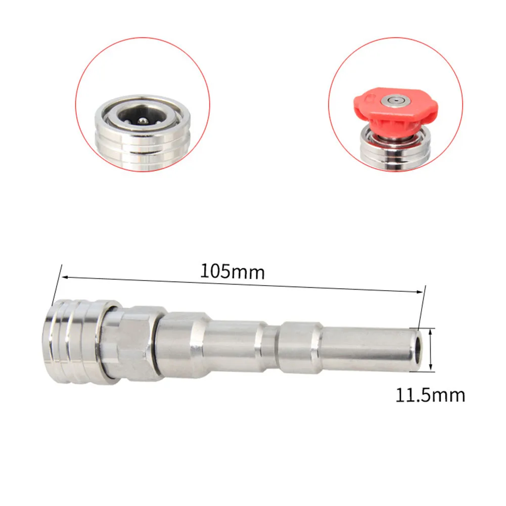 Adaptador de lavadora de alta presión, conexión rápida de acero inoxidable de 1/4 pulgadas para Nilfisk KEW, conector de lavadora de alta presión, accesorios para coche