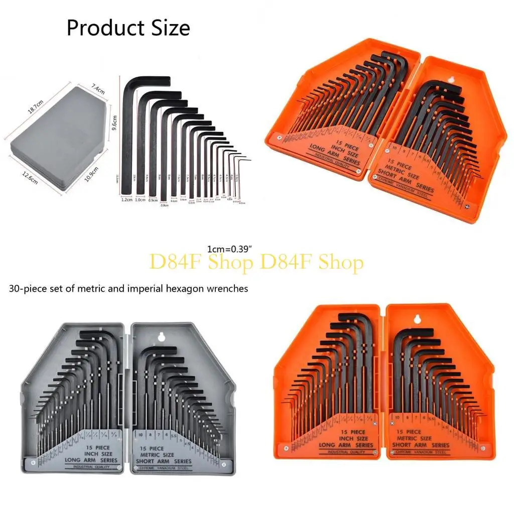 

D84F 30PCS for Key Set, Professional for Key Wrenches, Portable Driver Tool for Home Maintenance and Vehicle Repair