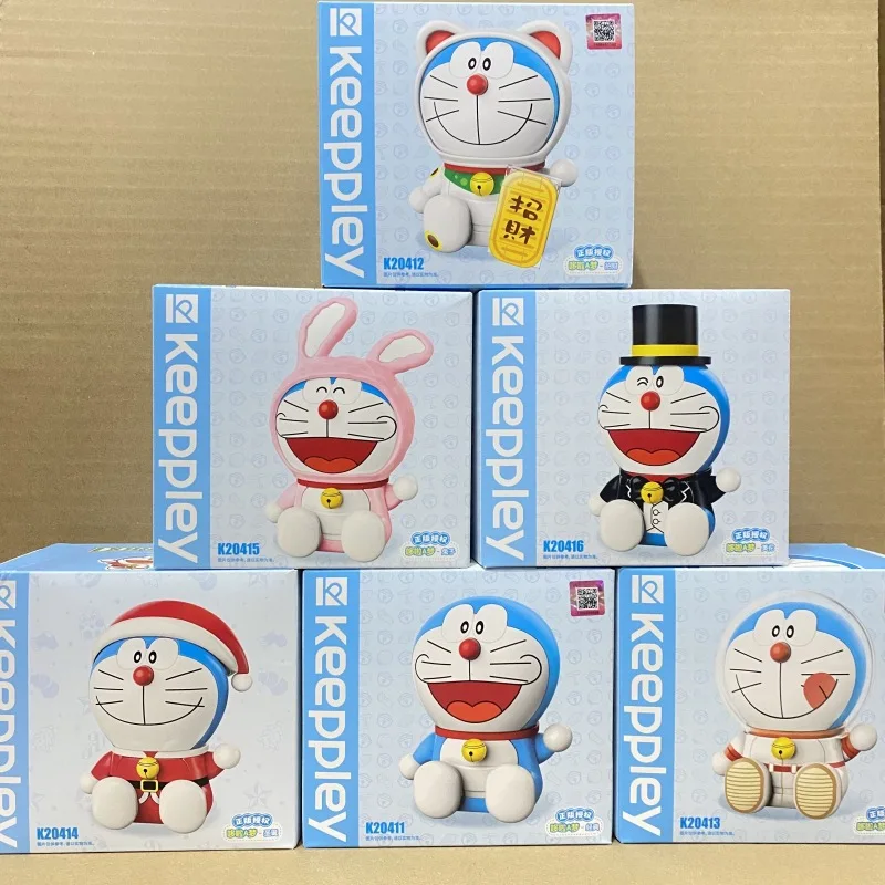 Keeppley Doraemon Anime Building Block Model Chubby Series Nobita Nobi'S Friend Assembled Puzzle Toy Kawaii Kids Christmas Gift