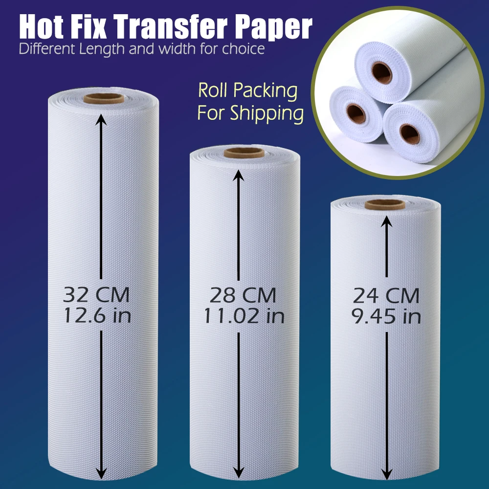 Nastro di carta Hot fix 24 28 32CM di larghezza ferro su pellicola a trasferimento termico qualità super adesiva per strass HotFix cristalli