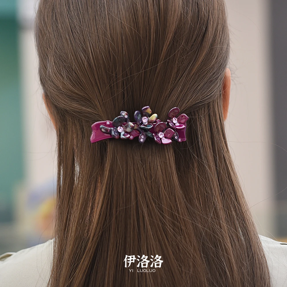 Women headwear crystal handmade hair barrette  gorgeous flower hair clip vintage hair accessories for women