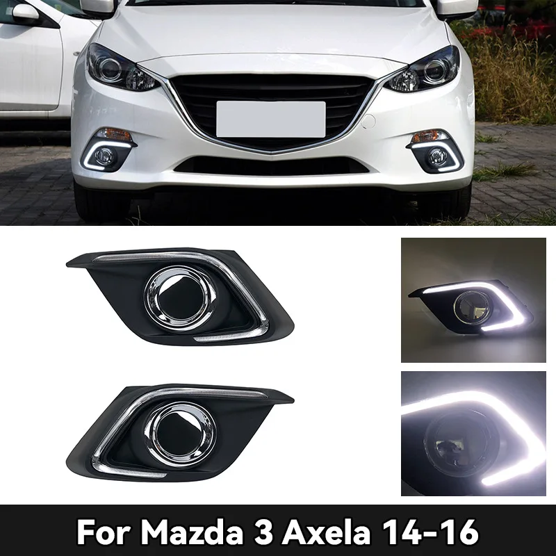 

LED Daytime Running Lights for 2014-2016 Mazda 3 Axela - Fog Light Location Mounted