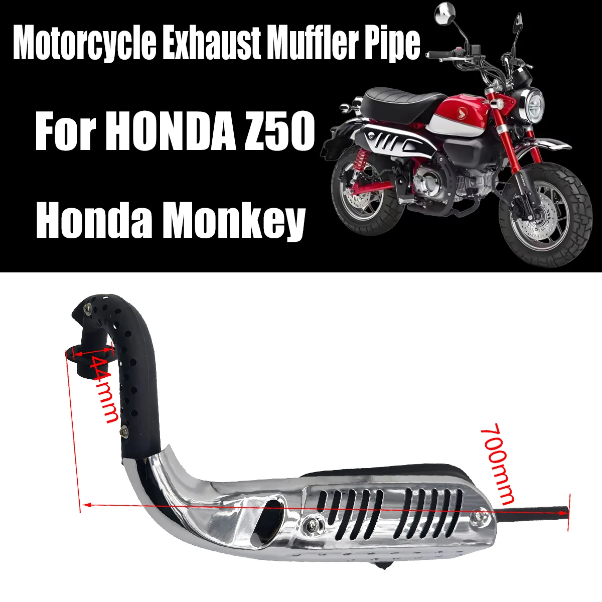 Motorcycle Muffler Exhaust Pipe fit for HONDA Z50 Z 50 Monkey bikes parts z 50 z 50 Motorcycle Accessories