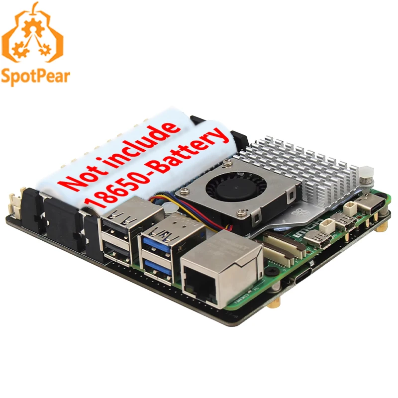 

X1201 Raspberry Pi 5 UPS Board Uninterruptible Power Supply For 18650-Li-Battery (NOT includ)