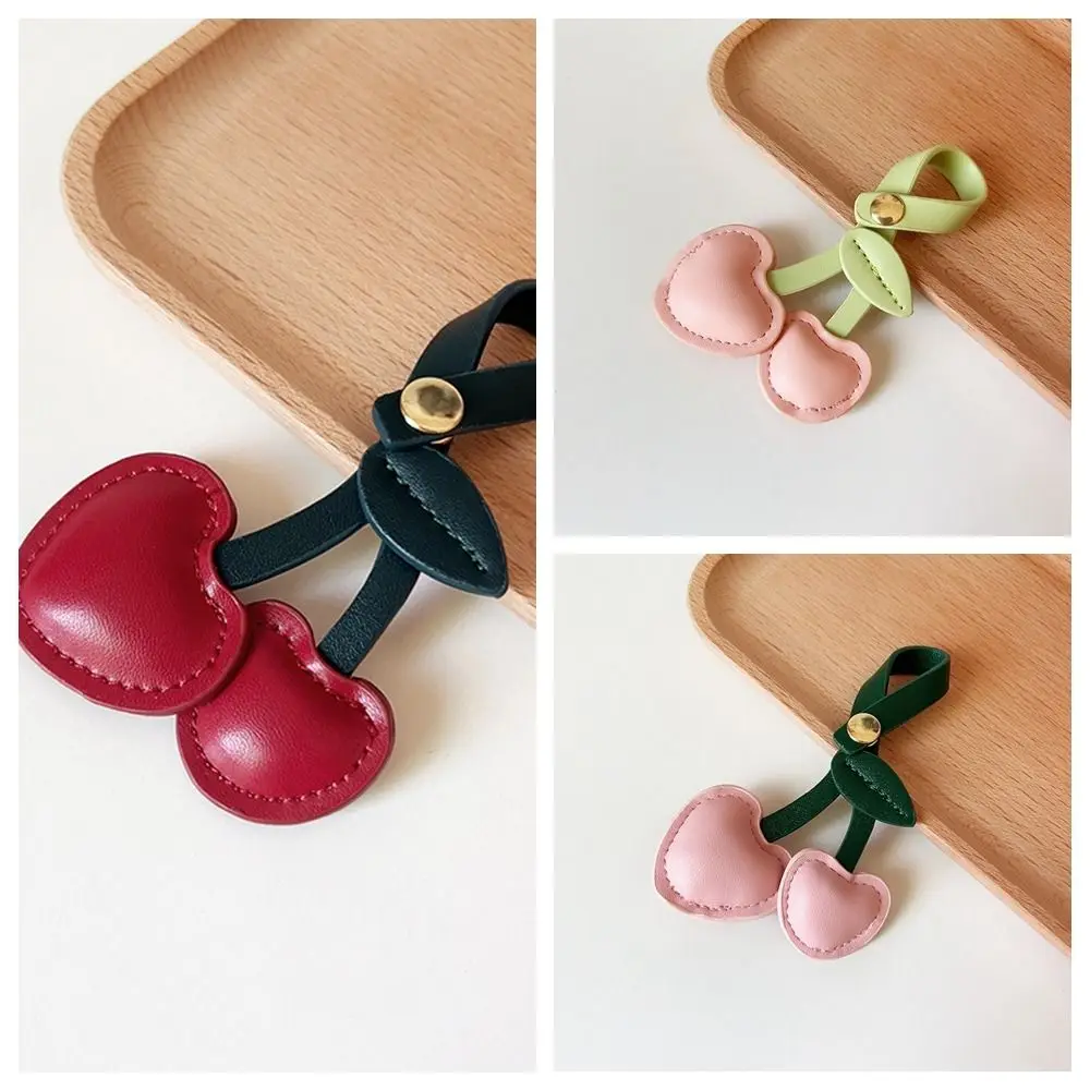 Peach Heart Cherry Key Chain Decoration DIY Craft Accessories Love Cherry Pendant Jewelry Bag Decoration Bag Pendant