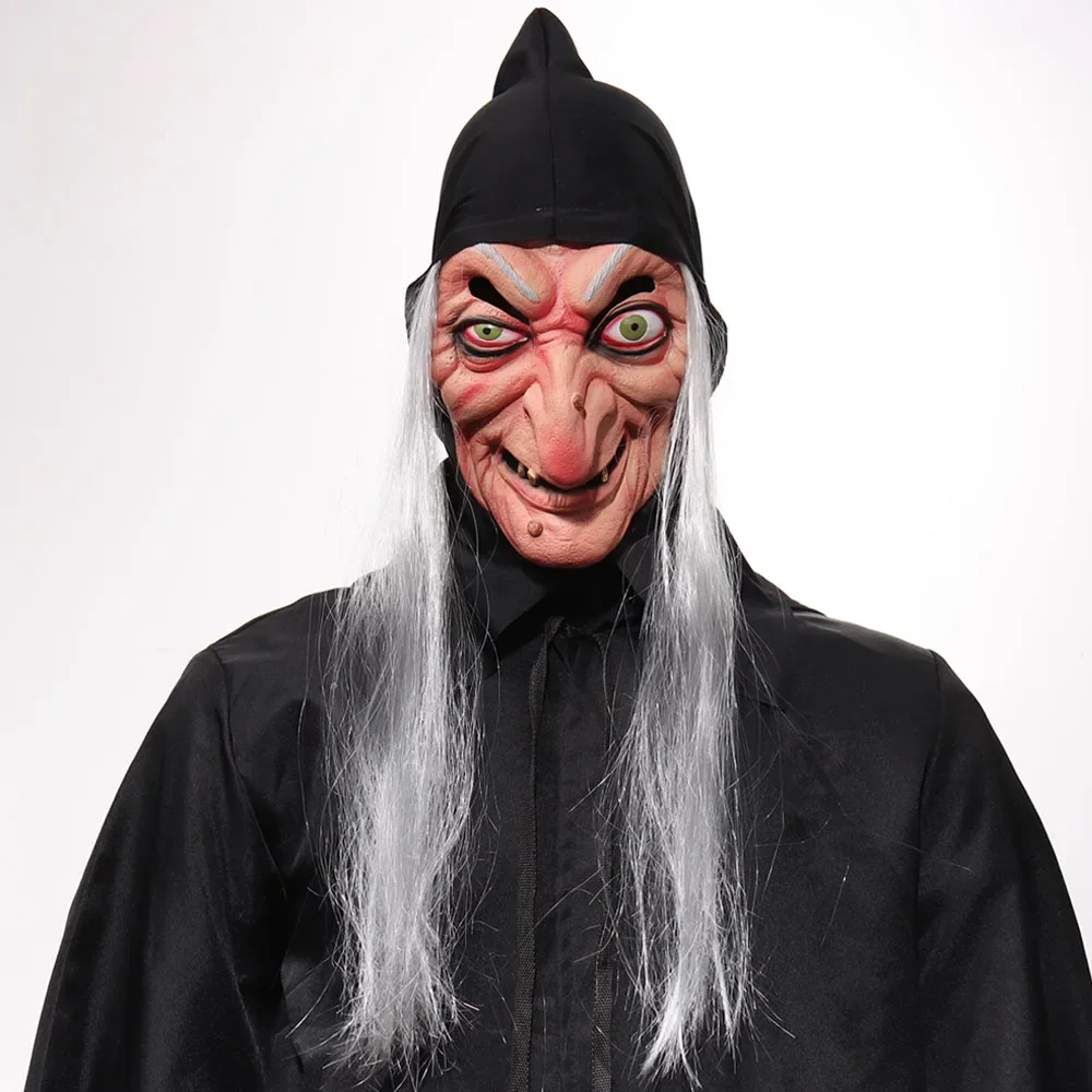 

Halloween Horror Witch Mask Cosplay Ghost Face Joker Sorceress Old Nana Grandma Latex Helmet Haunted House Party Props