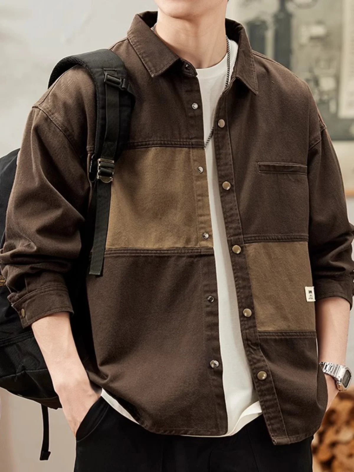 

Мужская джинсовая куртка из чистого хлопка, повседневная, свободного кроя, для весны и осени, молодежная, модная, верхняя одежда