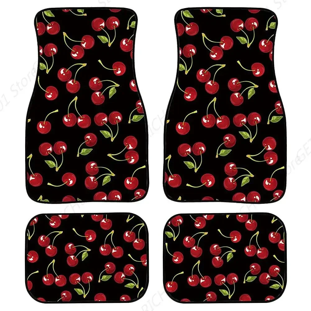 

Abstract Hippie Flower Colorful Car Front Rear Floor Mats Universal Fit Suv Van Sedan Durable Non Slip