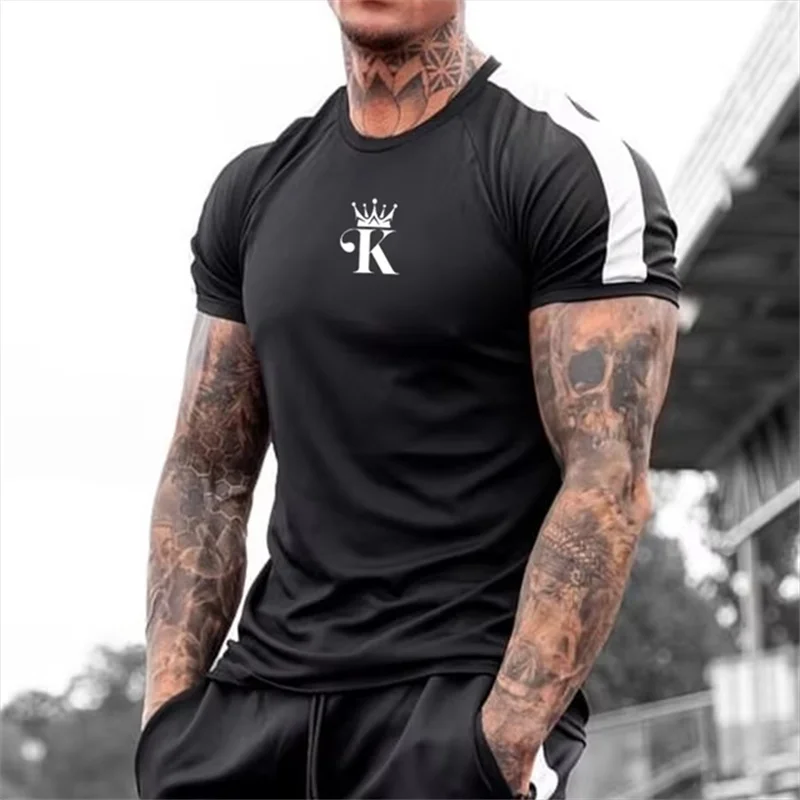 

Funny King Crown Pattern Men's T Shirt Hip Hop Trend Harajuku Vintage Clothes Casual O-neck Short Sleeve Tops Summer Streetwear