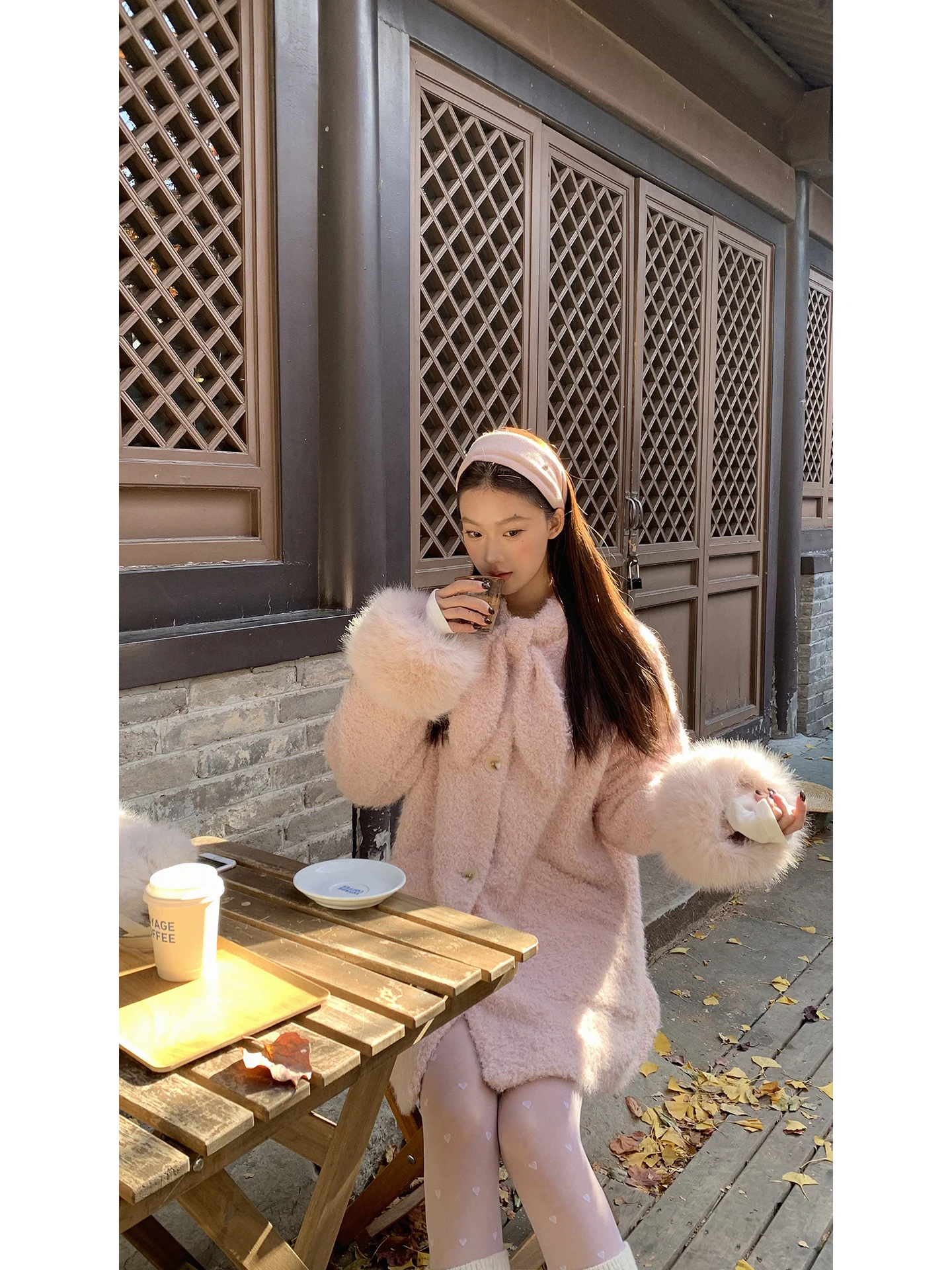 معطف فرو وردي للنساء شتاء 2025 جديد بأسلوب كوري جميل للغاية سترة قطنية راقية ملابس قطنية أنيقة للتنقل بتصميم فضفاض #3