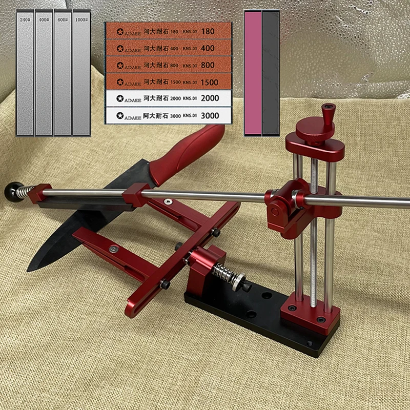 

360° Rotation Flip Fixed-Angle Knife Sharpening Kit -Professional Knife Sharpener with Whetstones -Abrasive Holding System Tools