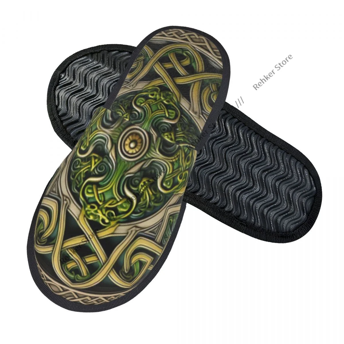 Indoor Slippers Celtic Symbol Plush Slipper Autumn Winter Shoes House Flat Floor for Bedroom