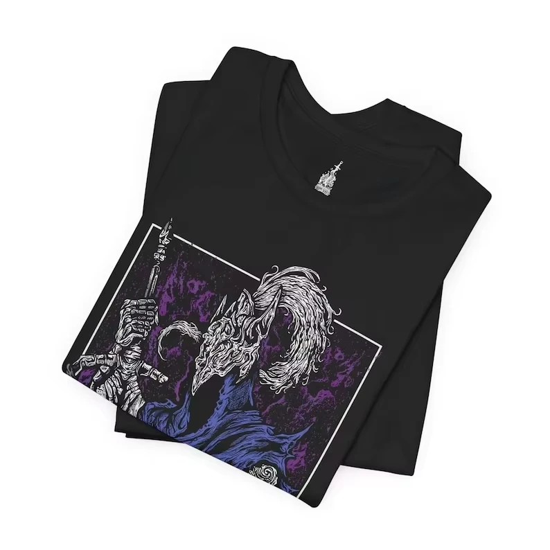 Retro Style Short-sleeved T-shirt Classic Character Domineering Presentation Summer Casual Versatile Crew Neck Top