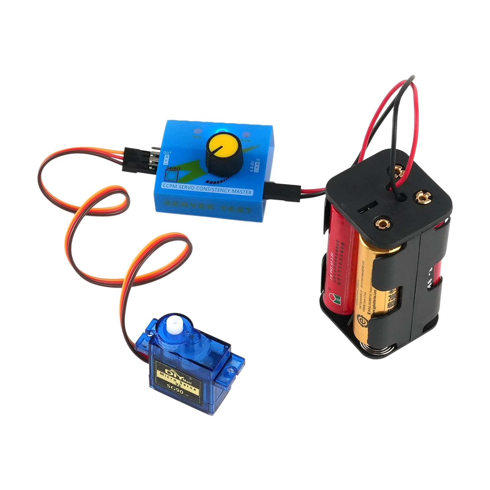 3CH Digital Servo Tester RC Consistency CCMP Master Controller Servos Checker Compatible 4 AA Battery Box Servo DIY Parts for 9G