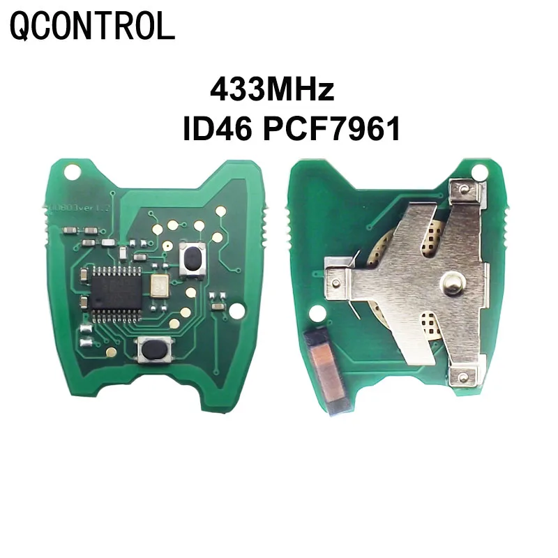 QCONGTROL car remote control key Circuit Board  for CITROEN BERLINGO 2002 - 2008 CITROEN C2, C3 Pluriel 2003 - 2006