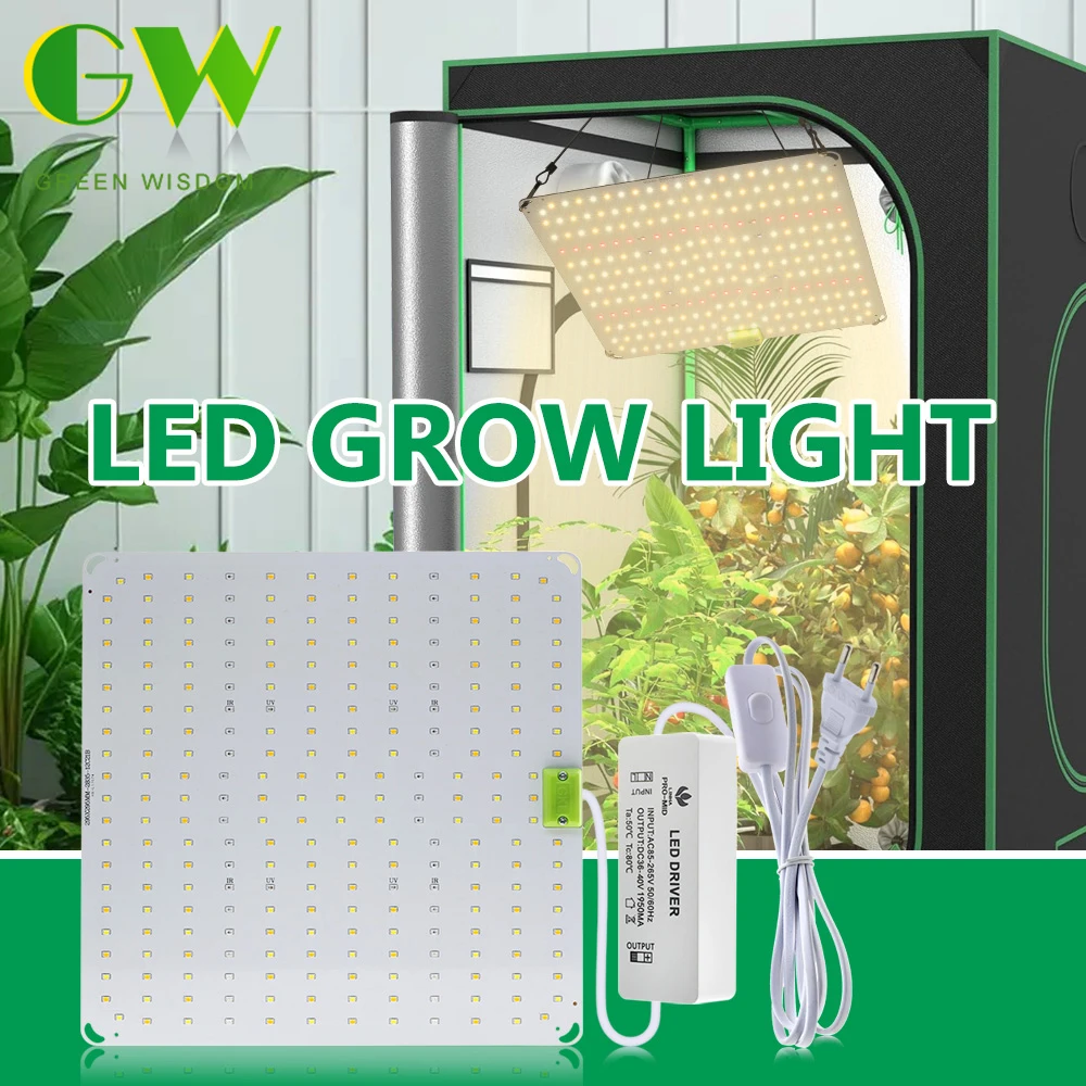 

Full Spectrum Ultra-thin Aluminium Lamp Body LED Chip SMD2835 Waterproof Connector VEG or Bloom with UV IR LED Grow Light