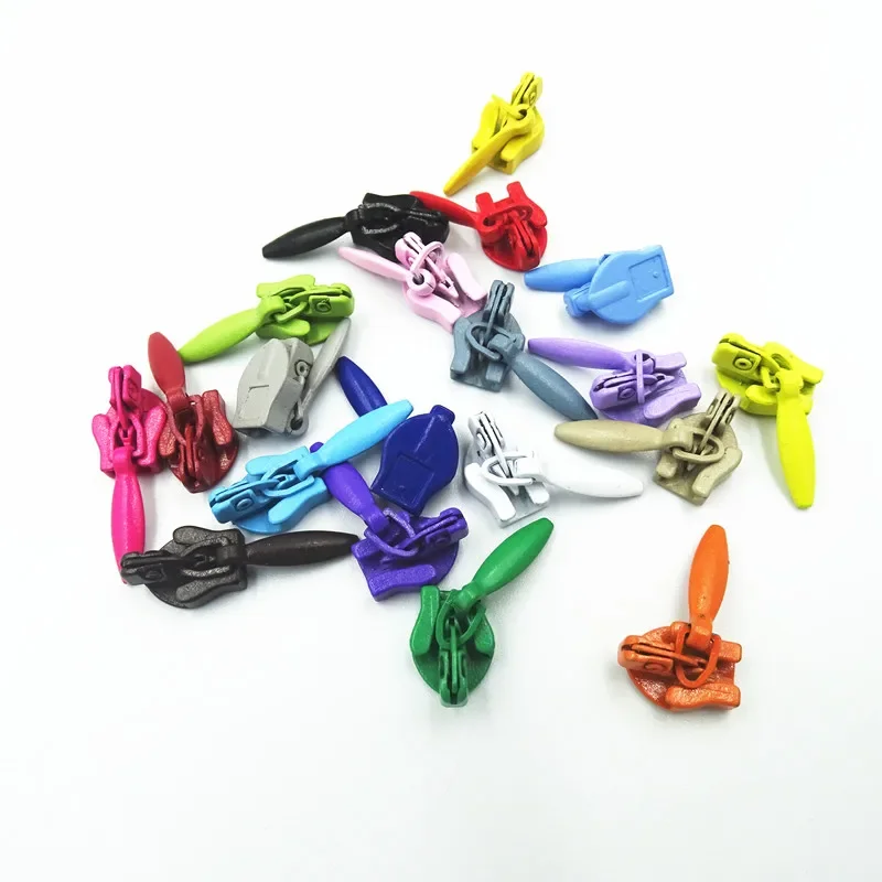 Automatic lock Slider  10 Colors 100Pcs 3# Invisible Nylon  Coil  DIY Sewing Tool