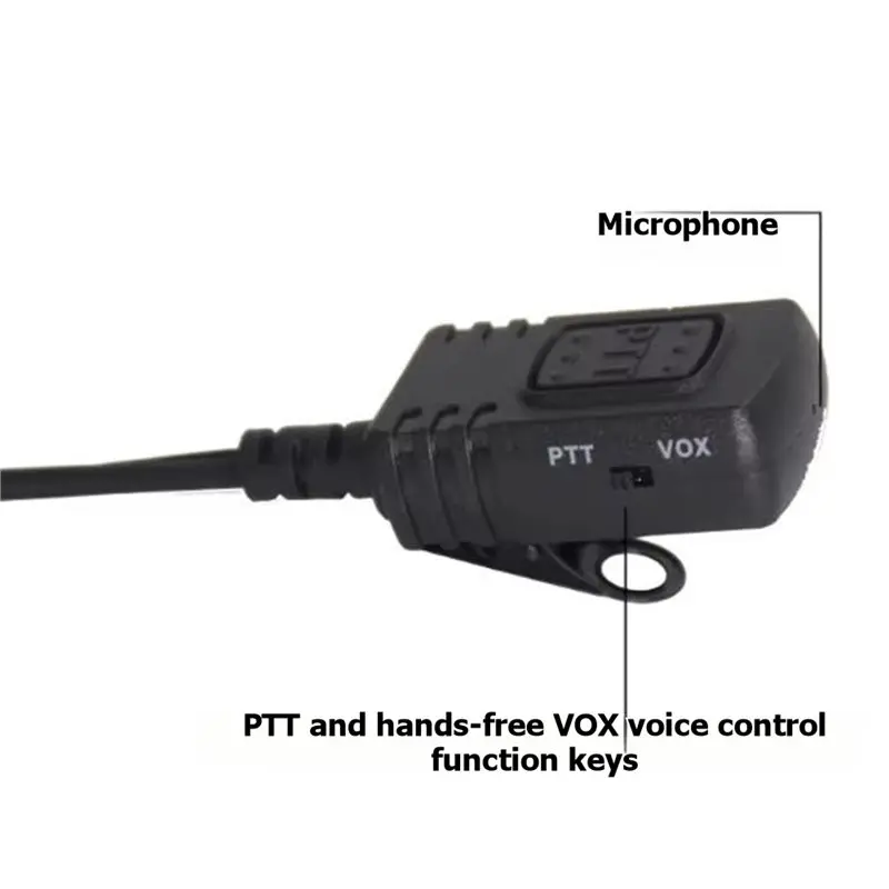 New For ICOM Walkie Talkie PTT Mic Headset Earpiece For IC-F16 F21 F26 F1000 F4000 F4001 V8 V80 Radio Air Tube Headphones