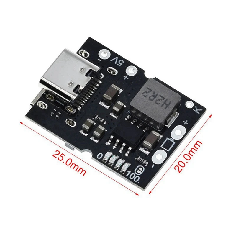 N75R-2X Type-C USB 5V 2A Boost Converter Step-Up Power Module Lithium Battery Charging Protection Board Charger,No Welding