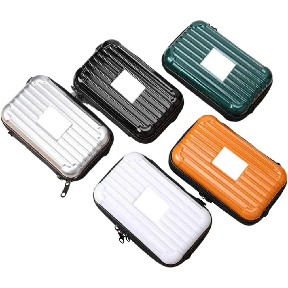

5 Pcs Sublimation Blank PC Hard Shell Cosmetic Case Crossbody Bag Hard Shell Makeup Mini Toiletry Bag For Heat Transfer Print