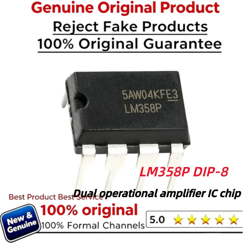 5-10-20pcs 100% New Imported Original  LM358 LM358P  Dual Operational Amplifier IC Chip DIP-8