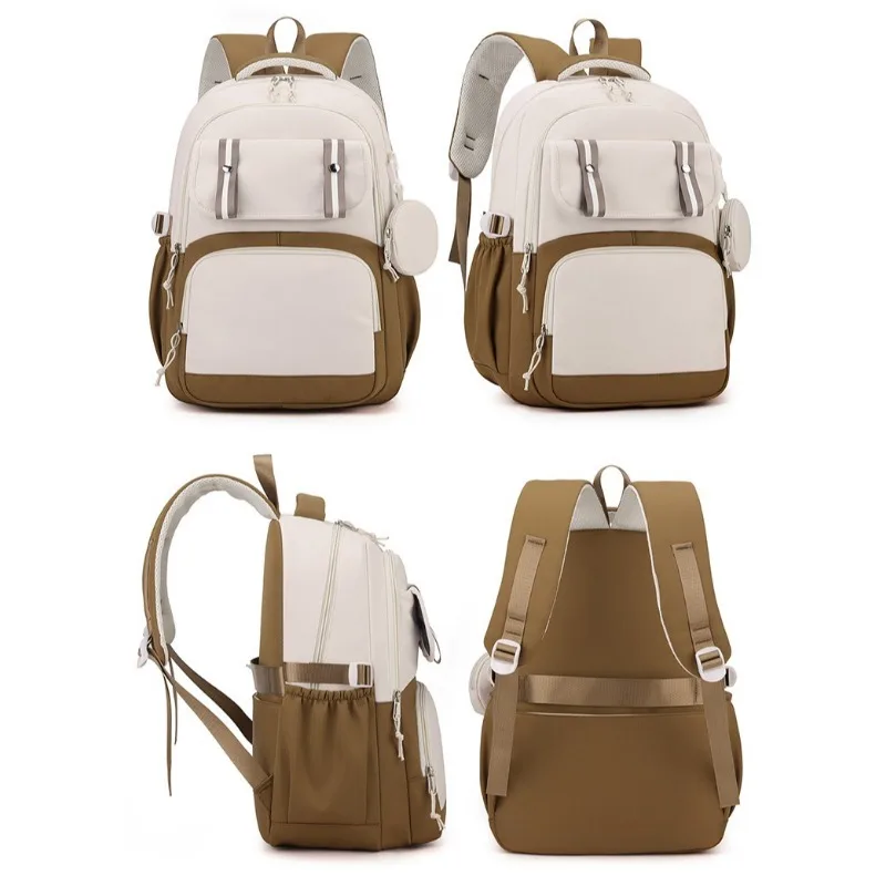 Fashion Casual Kids Backpack Primary School Bags Girl Cute Daypack Large Capacity Lightweight Book Bag Waterproof Nylon Rucksack