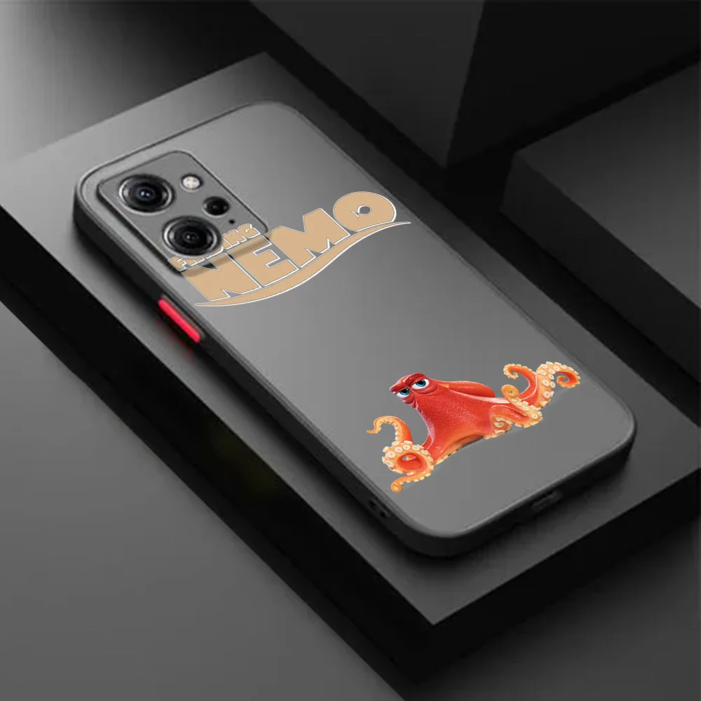 حافظة هاتف شفافة بلوري لهاتف Redmi Note 8T 9 10 10s 10c A1 A2 Mi 10t Poco C40 C50 C51 العثور على غطاء أسود لحماية نيمو