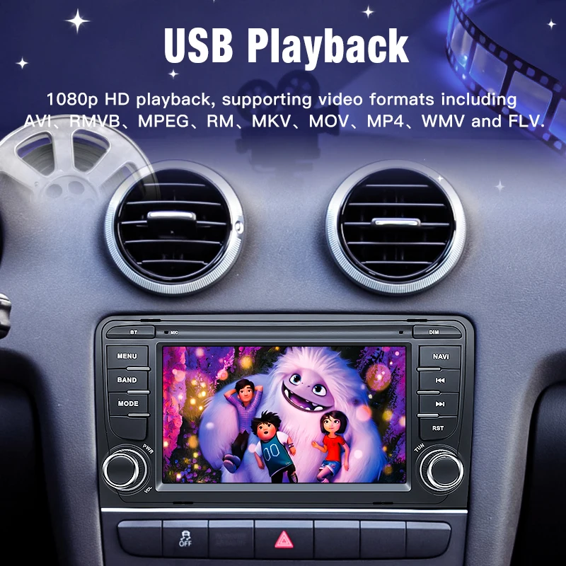 2025 نظام لينكس الجديد اللاسلكي CarPlay السيارات لأودي A3 8P S3 RS3 M3 FM DSP بلوتوث Musci فيديو مشغلات الوسائط المتعددة كاميرات