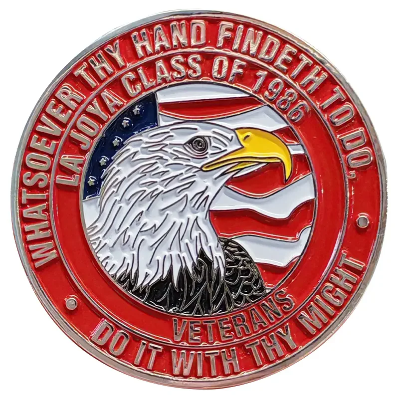 Customized Challenge Coin with Metal Craftsmanship, High Quality, Low Price, No Minimum Order Quantity, American Eagle Coin