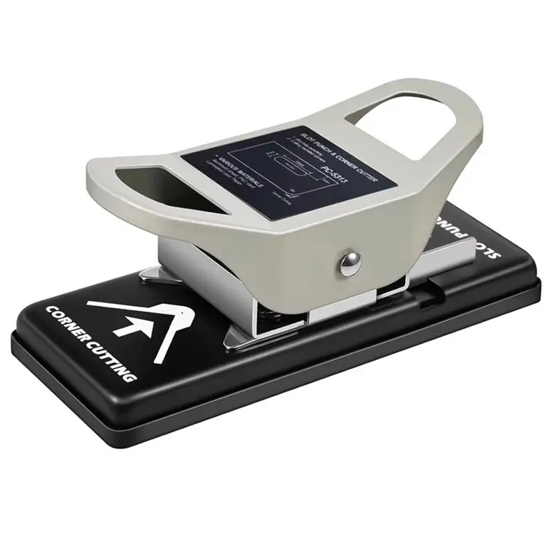 

Premium-Dual-Purpose Handheld Slot-Type Flat Hole Punch(2-In-1 ID Card Slot Punch 3 X 13Mm) And R5 Card Corner Trimmer