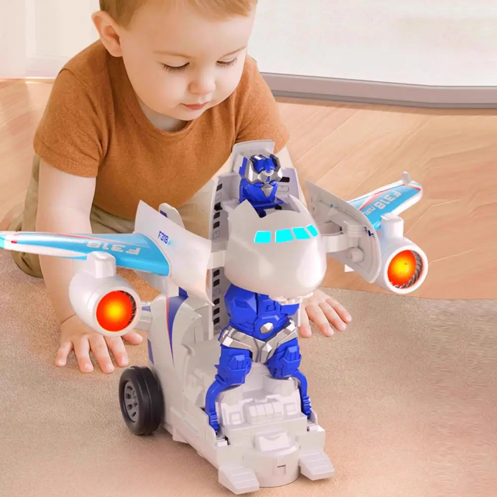 ألعاب روبوتية للطائرة المتحولة نماذج طائرة مع أضواء وأصوات هدايا عيد الميلاد ألعاب للأطفال الأولاد والبنات لعبة سيارة #4