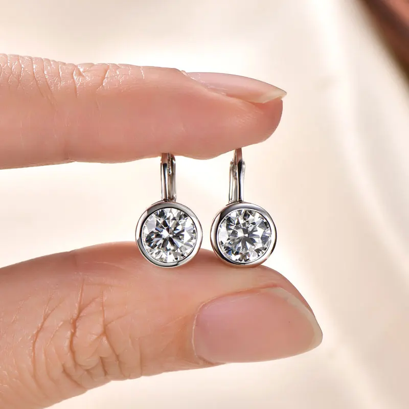Lnkry 5MM/6.5MM/8MM Moissanit-Creolen 14k Goldgefüllte Funkelnde Labor-Diamant-Hebelverschluss-Ohrringe für Frauen Geschenk – Detail 14
