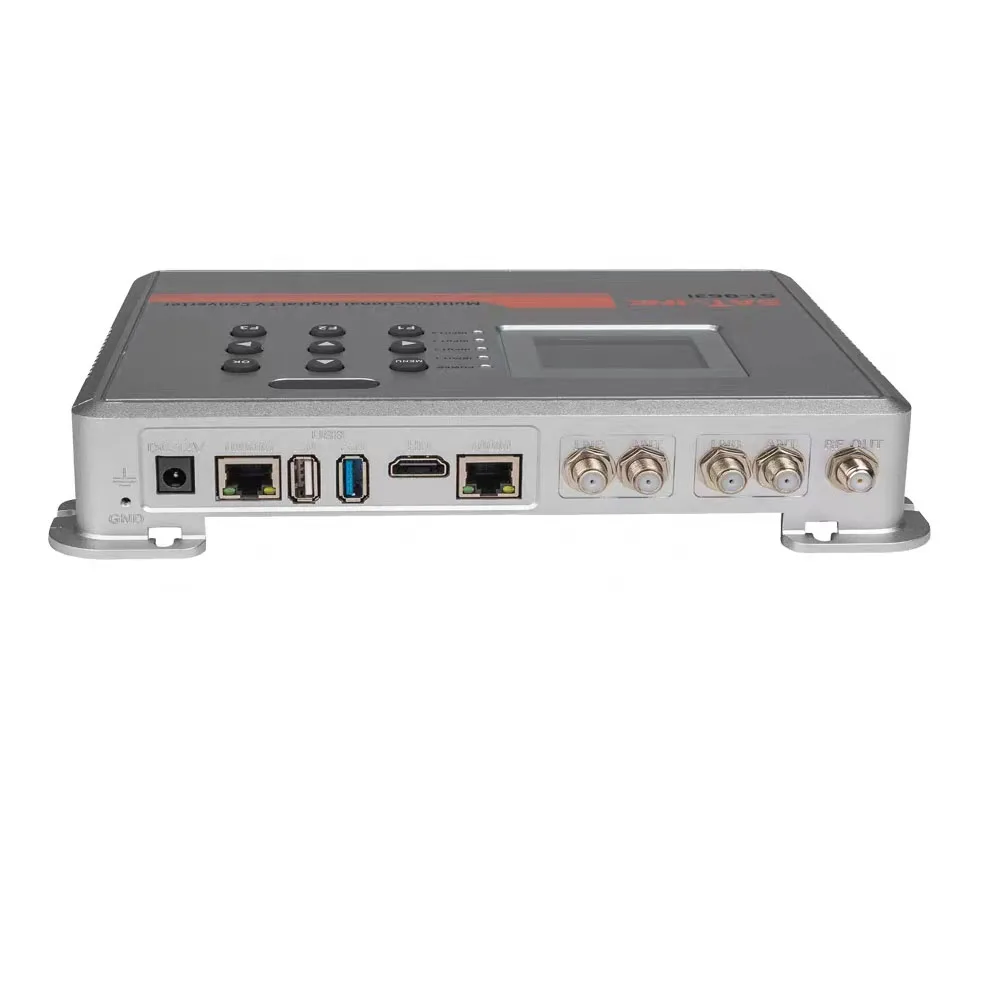 Tuner DVB-S2 DVB-T T2 DVB-C ISDBT to IP UDP HTTP RTSP 2-channel digital gateway stream receiver Modulator