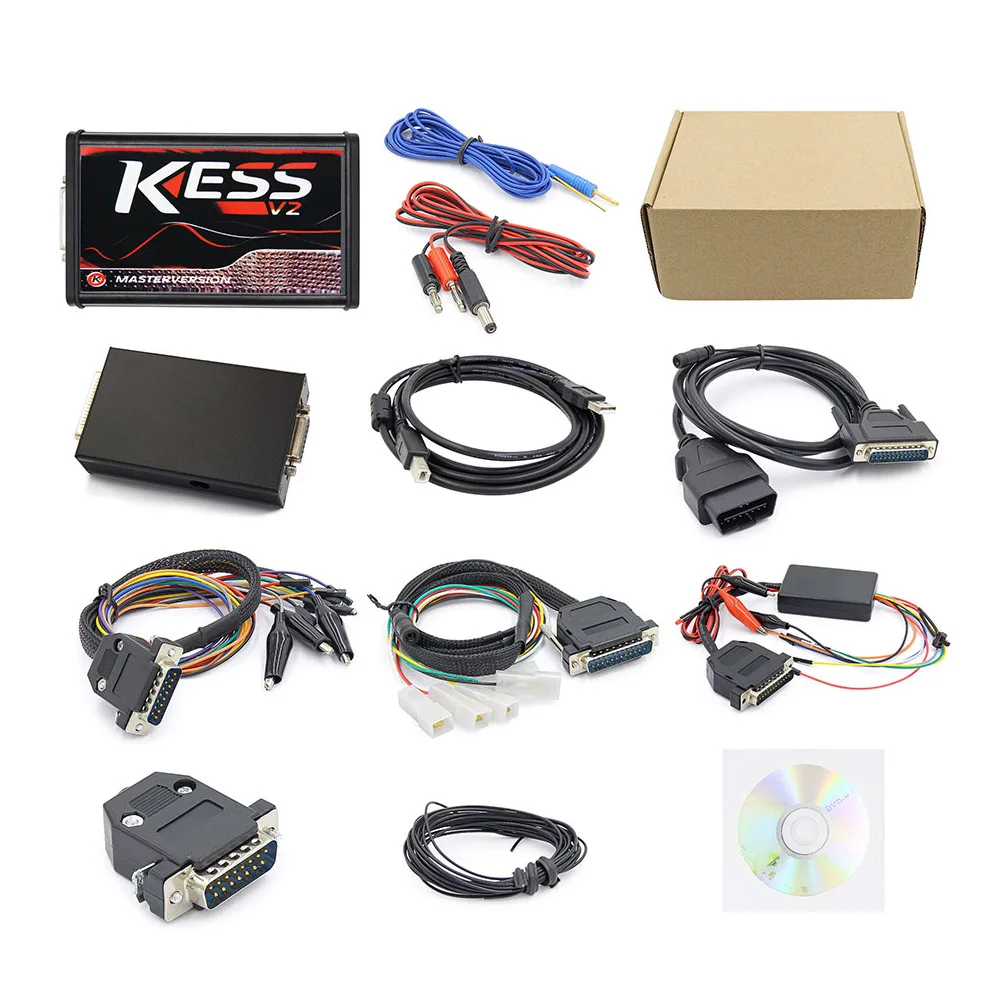 KESS V2 versión europea PCB rojo para V5.017 KSuite V2.8 sin token Master ECU Chip Tuning, accesorios de diagnóstico, Herramientas para vehículos