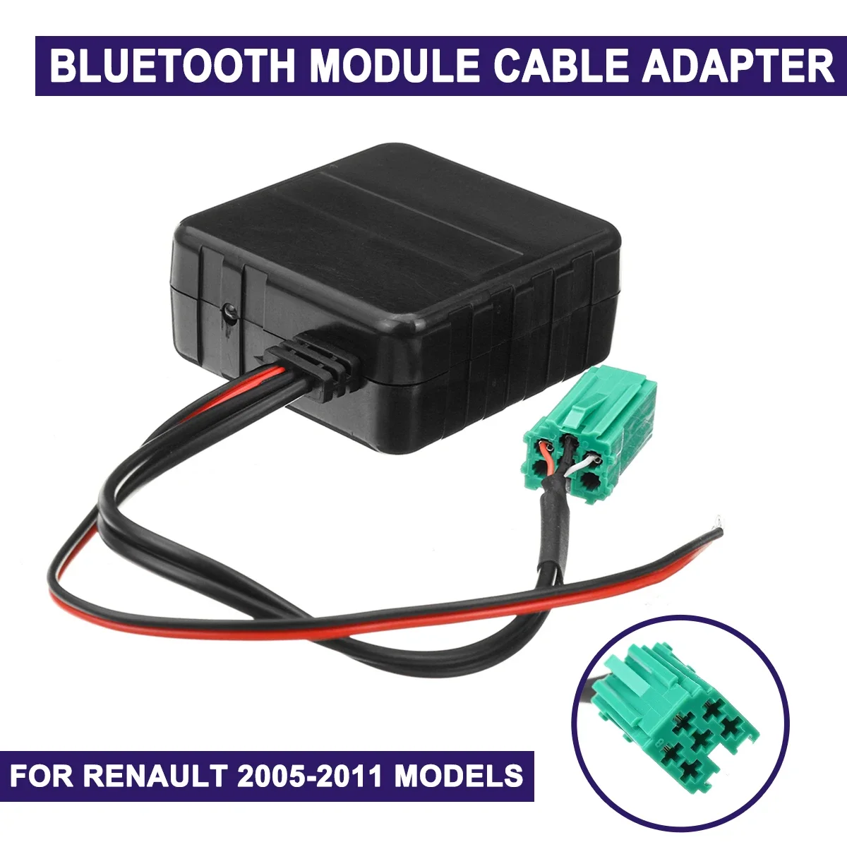 لرينو CD المضيف آلة 2005-2011 نماذج السيارات وحدة بلوتوث Aux استقبال كابل مشغل موسيقى لاسلكي HIFI راديو الوسائط #3